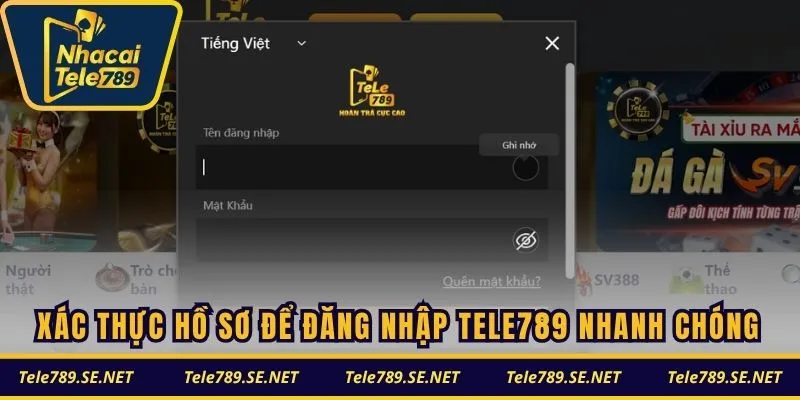Xác thực hồ sơ để đăng nhập TELE789 nhanh chóng