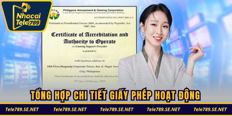 Tổng hợp chi tiết giấy phép hoạt động tại nền tảng TELE789