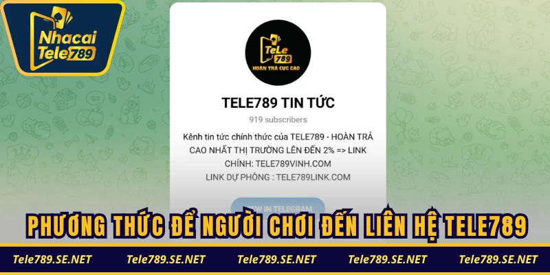 Các phương thức để người chơi đến liên hệ TELE789